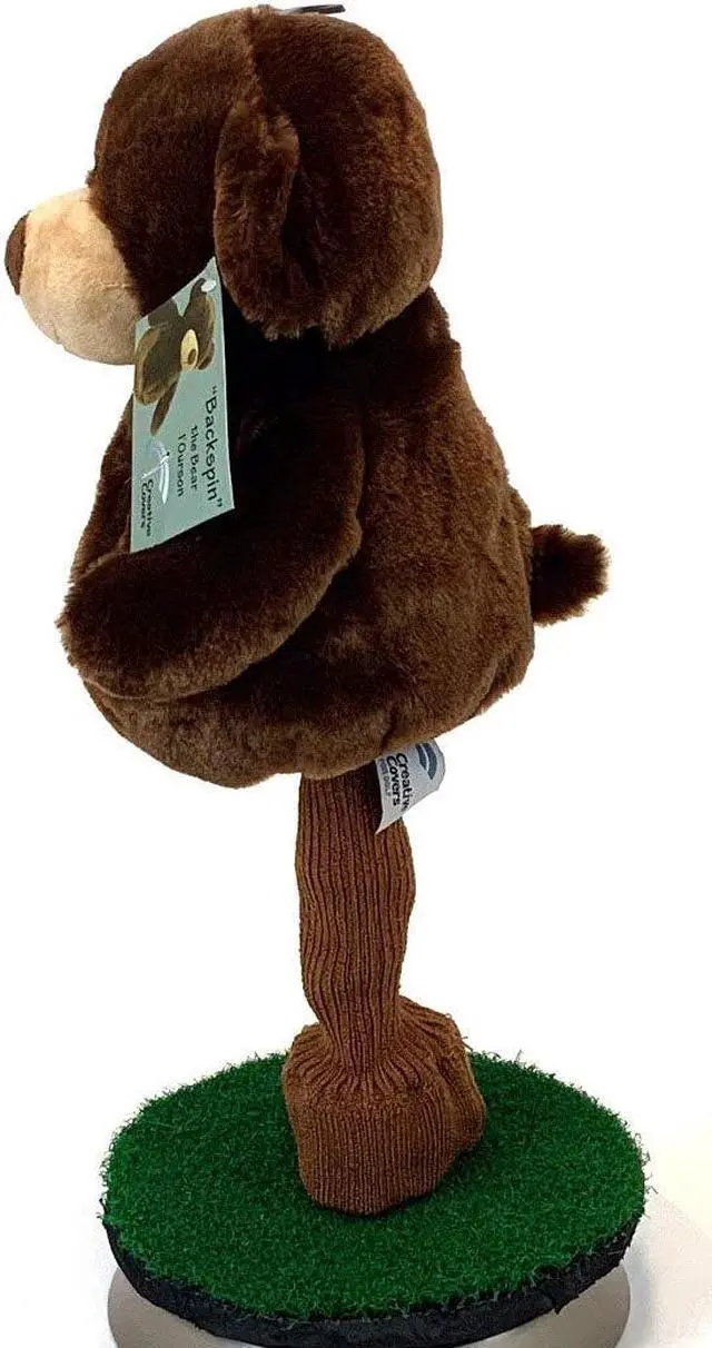 Alt view image 4 of 5 - Creative Covers Backspin The Bear Golf Club Head Cover, Novelty Plush Headcovers, For Woods And Drivers