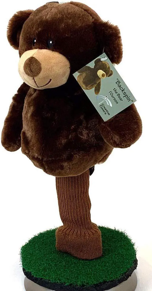 Main image of Creative Covers Backspin The Bear Golf Club Head Cover, Novelty Plush Headcovers, For Woods And Drivers
