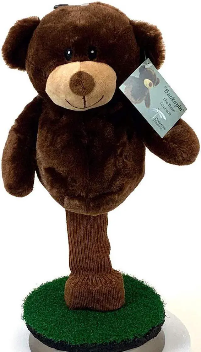 Alt view image 2 of 5 - Creative Covers Backspin The Bear Golf Club Head Cover, Novelty Plush Headcovers, For Woods And Drivers