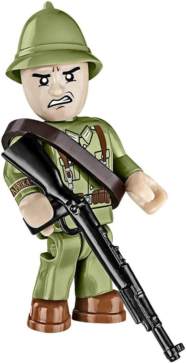 Alt view image 7 of 7 - COBI TOYS World War II Blitz 3600 Army Transport Truck - Model WW2 Interlocking Building Block Set # 2254