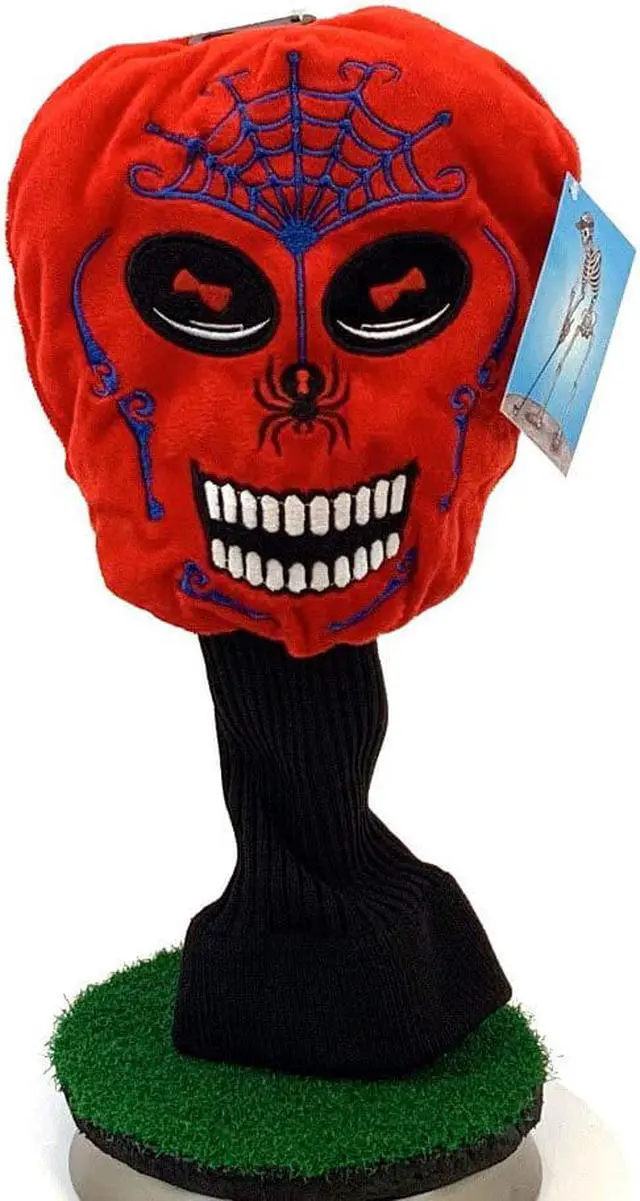 Alt view image 2 of 6 - Creative Covers Skull Red Golf Club Head Cover, Novelty Plush Headcovers, For Woods And Drivers
