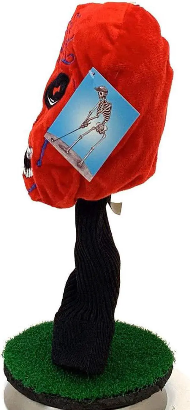 Alt view image 5 of 6 - Creative Covers Skull Red Golf Club Head Cover, Novelty Plush Headcovers, For Woods And Drivers