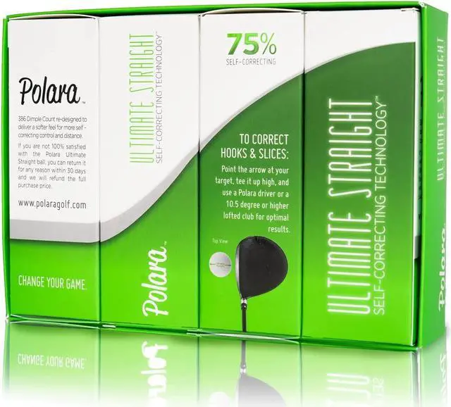 Alt view image 2 of 7 - Polara Ultimate Straight Self-Correcting Golf Balls - Reduces Hooks And Slices By Up To 75% - 1 Dozen