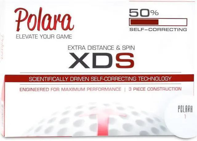 Main image of Polara XDS 3-Piece Golf Balls, For Extra Distance & Spin - 1 Dozen White