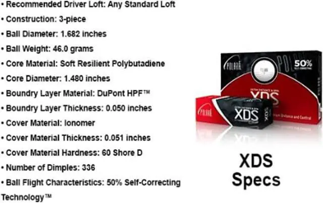 Alt view image 5 of 7 - Polara XDS 3-Piece Golf Balls, For Extra Distance & Spin - 1 Dozen White
