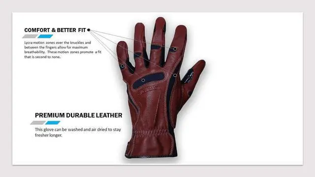Alt view image 2 of 7 - Bionic Men's Tough Pro with Natural Fit Premium Leather Work Gardening Glove Brown (PAIR)