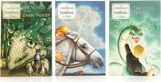 Alt view image 5 of 7 - The Chronicles of Narnia 8 Book Box Set By C.S. Lewis and Trivia Book - The Lion The Witch and the Wardrobe Prince Caspian, The Horse and His Boy, The Last Battle The Magicians Nephew The Silver Chair