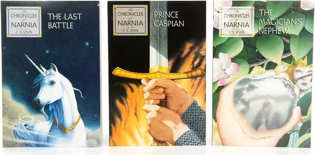 Alt view image 7 of 7 - The Chronicles of Narnia 8 Book Box Set By C.S. Lewis and Trivia Book - The Lion The Witch and the Wardrobe Prince Caspian, The Horse and His Boy, The Last Battle The Magicians Nephew The Silver Chair