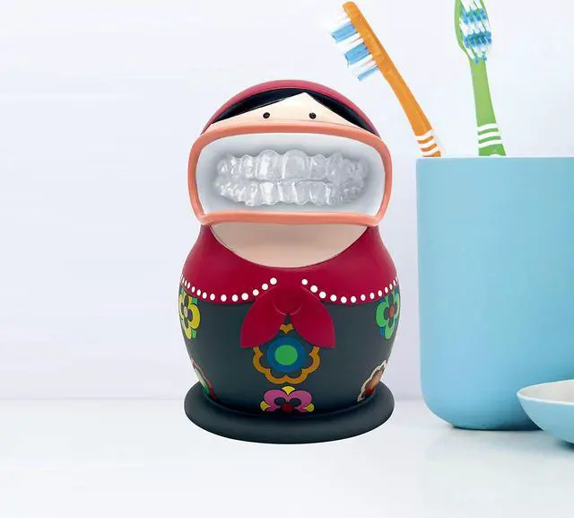 Alt view image 2 of 7 - Retainer Buddy Matryoshka Russian Doll - Sanitary Storage for Retainers Clear Aligners and Mouth Guards