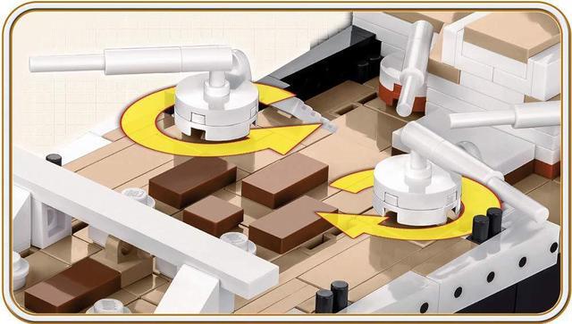 Alt view image 5 of 8 - COBI Historical Collection R.M.S Titanic 1:300 Model Building Block Set # 1916