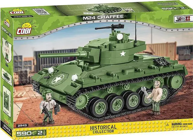 Alt view image 3 of 7 - COBI TOYS World War II M24 Chaffee Army Tank - Model WW2 Interlocking Building Block Set # 2543