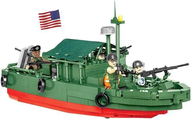 Main image of COBI TOYS Historical Collection Vietnam War Riverine PBR Patrol Boat River MK II Ship - Model Interlocking Building Block Set # 2238