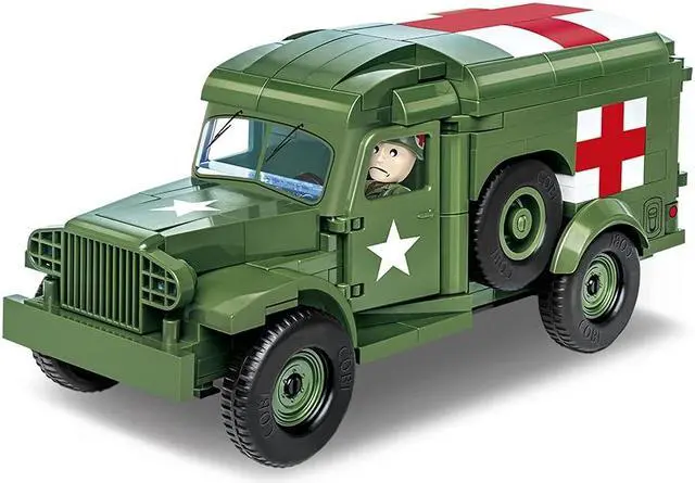 Main image of COBI TOYS World War II US Army 1942 Dodge WC54 Ambulance - Model WW2 Interlocking Building Block Set # 2257