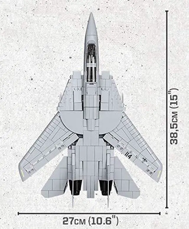 Alt view image 3 of 7 - COBI TOYS Top Gun Maverick F-14A Tomcat Fighter Plane - Model Interlocking Building Block Set # 5811