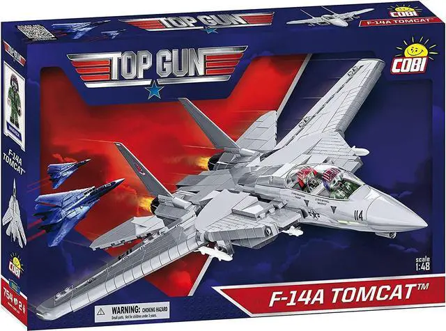Alt view image 2 of 7 - COBI TOYS Top Gun Maverick F-14A Tomcat Fighter Plane - Model Interlocking Building Block Set # 5811