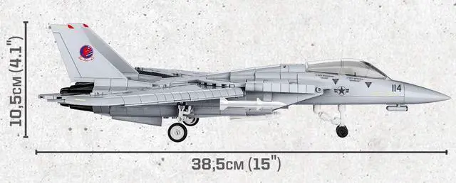 Alt view image 4 of 7 - COBI TOYS Top Gun Maverick F-14A Tomcat Fighter Plane - Model Interlocking Building Block Set # 5811