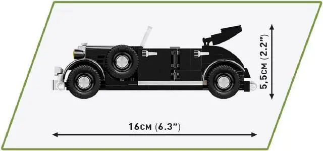 Alt view image 4 of 7 - COBI TOYS World War II Charles De Gaulle's Horch 830BL Vehicle - Model WW2 Interlocking Building Block Set # 2261