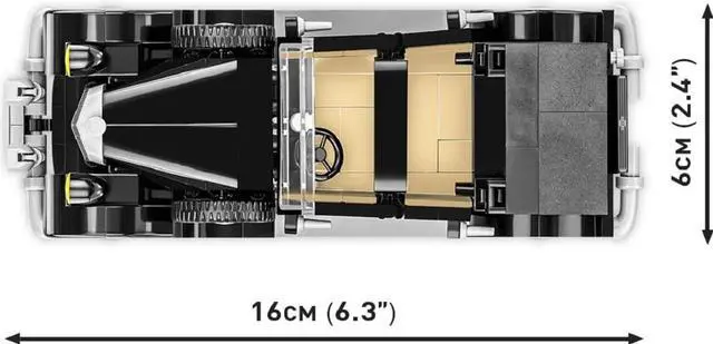 Alt view image 5 of 7 - COBI TOYS World War II Charles De Gaulle's Horch 830BL Vehicle - Model WW2 Interlocking Building Block Set # 2261