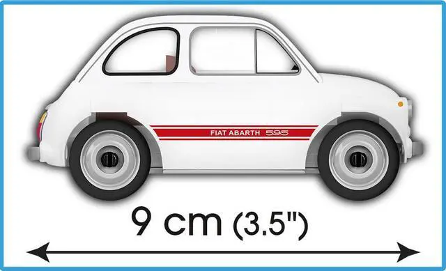 Alt view image 3 of 4 - COBI TOYS Youngtimer Collection Fiat Abarth 595 Car - Model Interlocking Building Block Set # 24524