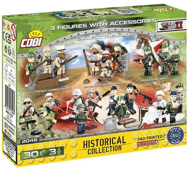 Alt view image 3 of 3 - COBI TOYS World War II Historical Collection D-Day 1944 US Army Troops Figures - Model WW2 Interlocking Building Block Set # 2048