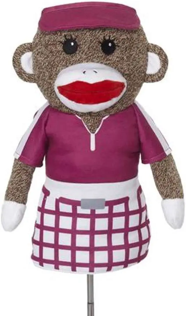 Main image of Creative Covers Sock Monkey Girl Golf Club Head Cover, Novelty Plush Headcovers, For Woods And Drivers