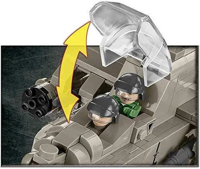 Alt view image 6 of 7 - COBI Armed Forces AH-64 Apache Helicopter 1:48 Model Building Block Set # 5808