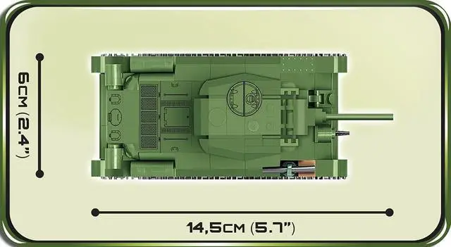 Alt view image 7 of 7 - COBI TOYS World War II T-34/76 Soviet Heavy Tank - T-34 Model WW2 Interlocking Building Block Set # 2706