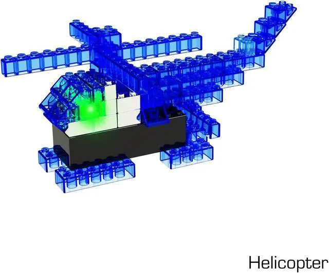 Alt view image 3 of 7 - E-Blox Power Blox Builder 4-in-1 LED Light-Up Building Blocks (PB-0729)