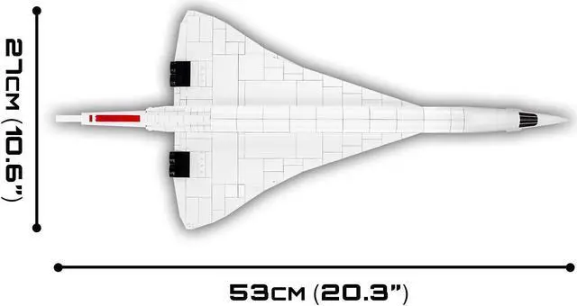 Alt view image 4 of 6 - COBI Historical Collection Brooklands Museum G-BBDG Concorde Turbojet 1:95 Plane Model Block Set #1917