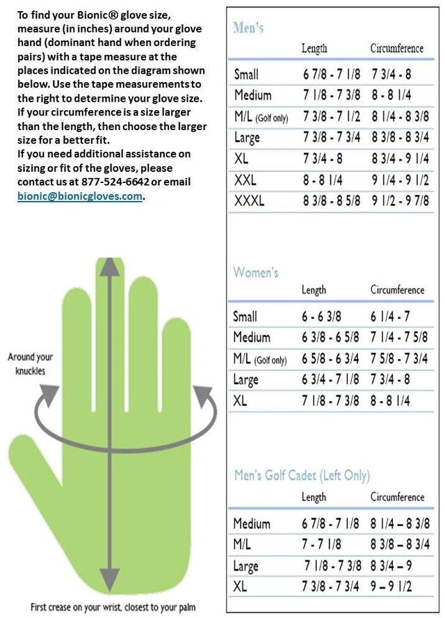 Alt view image 9 of 9 - bionic men's tennis glove, xxlarge, left hand
