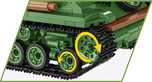Alt view image 5 of 6 - COBI US Small Army M4A3E8 Sherman Tank Easy Eight M4A3 Model Building Block Set 2533