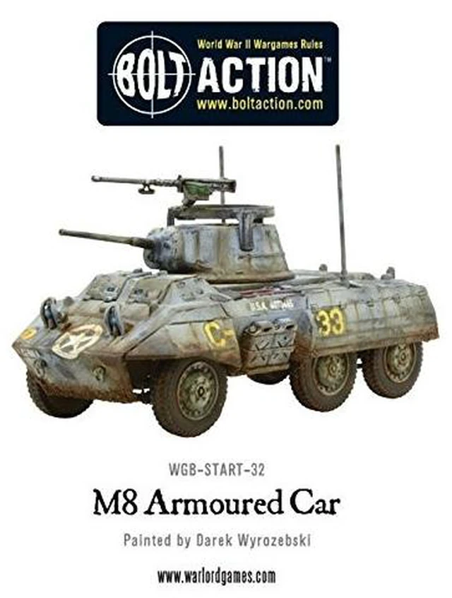 Alt view image 2 of 3 - Bolt Action M8/M20 Greyhound Scout Car Squadron | WWII Wargaming Miniatures | 28mm Scale | By Warlord Games
