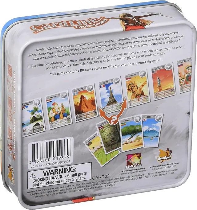 Alt view image 4 of 4 - Cardline Globetrotter Board Game | Educational Geography Card Game For Kids | Family Board Games | Ages 8+ | 2-8 Players | Avg. Playtime 15 Minutes | Made by Asmodee