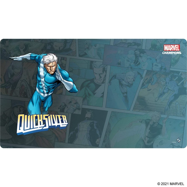 Main image of Marvel Champions The Card Game: Quicksilver Slip-Resistant Game Mat 24" x 12"