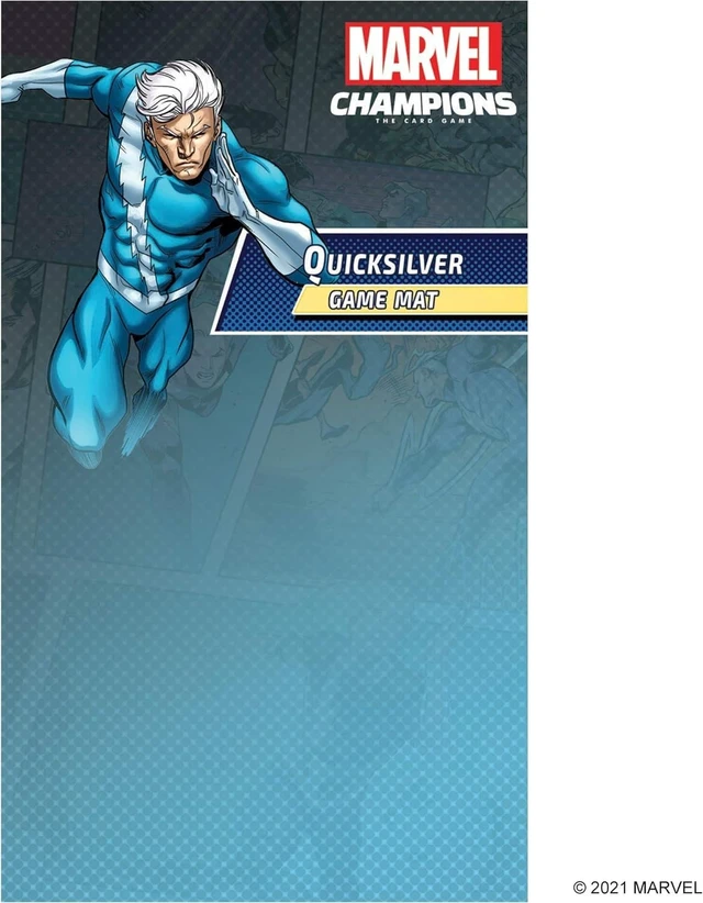 Alt view image 2 of 3 - Marvel Champions The Card Game: Quicksilver Slip-Resistant Game Mat 24" x 12"