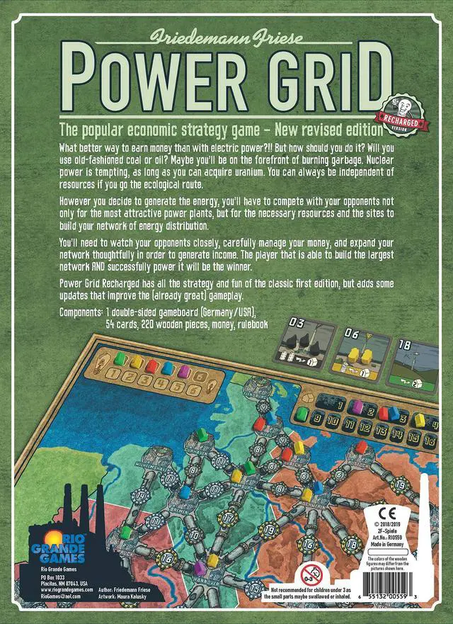 Alt view image 12 of 12 - Power Grid: Board Game Recharged Edition