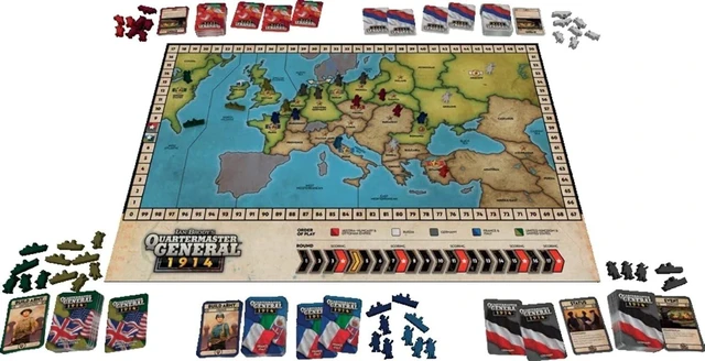 Alt view image 2 of 2 - Quartermaster General: 1914 A Boardgame by Griggling Games 2-5 Players 90+ Mins Board Games for Family Game Night for Kids and Adults Ages 13+ - English Version
