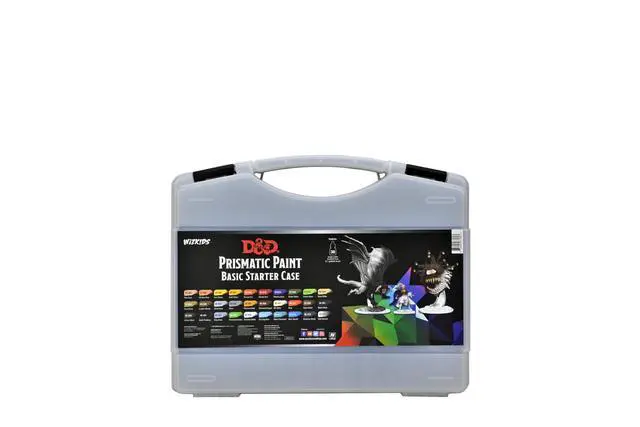 Main image of D&D Prismatic Paint: Basic Starter Case - 60 Paints By Acrylicos Vallejo For Wizkids | Dungeons And Dragons Taletop Miniatures Paint Set