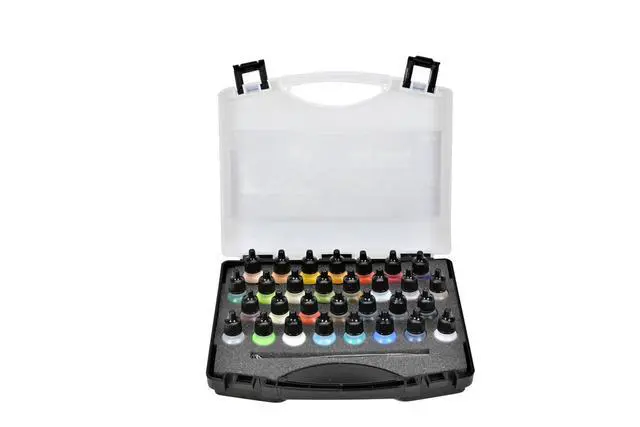 Alt view image 3 of 5 - D&D Prismatic Paint: Basic Starter Case - 60 Paints By Acrylicos Vallejo For Wizkids | Dungeons And Dragons Taletop Miniatures Paint Set