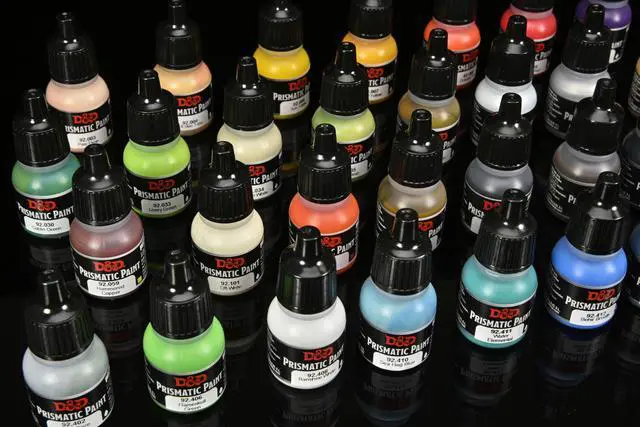 Alt view image 5 of 5 - D&D Prismatic Paint: Basic Starter Case - 60 Paints By Acrylicos Vallejo For Wizkids | Dungeons And Dragons Taletop Miniatures Paint Set