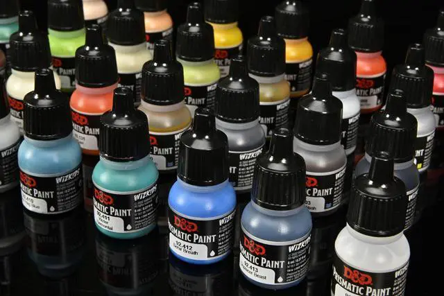 Alt view image 4 of 5 - D&D Prismatic Paint: Basic Starter Case - 60 Paints By Acrylicos Vallejo For Wizkids | Dungeons And Dragons Taletop Miniatures Paint Set