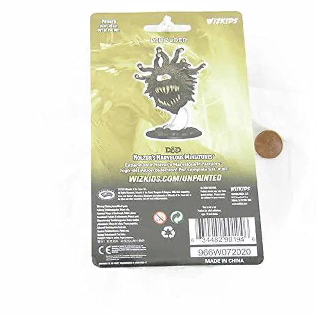 Alt view image 3 of 3 - Nolzurs Dungeons & Dragons Unpainted Miniatures: Beholder | 28mm Scale Fantasy Miniatures | Ready to Paint | D&D Roleplaying Game | By WizKids