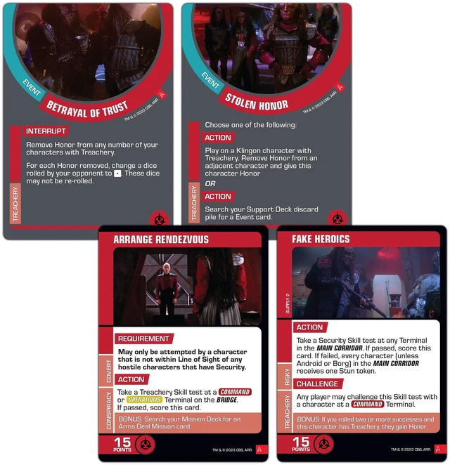 Alt view image 4 of 5 - Gale Force Nine: Star Trek Away Missions - House of Duras Expansion Figures - Tabletop Board Game Miniatures