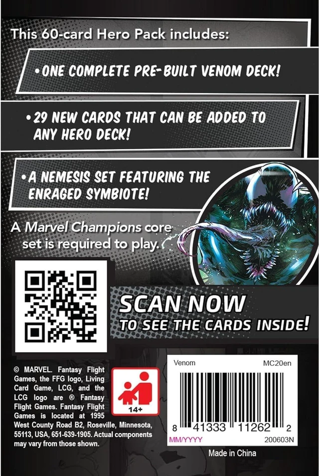 Alt view image 3 of 7 - Marvel Champions The Card Game Venom HERO EXPANSION PACK - Superhero Strategy Game, Cooperative Game, Ages 14+, 1-4 Players, 45-90 Minute Playtime, Made by Fantasy Flight Games