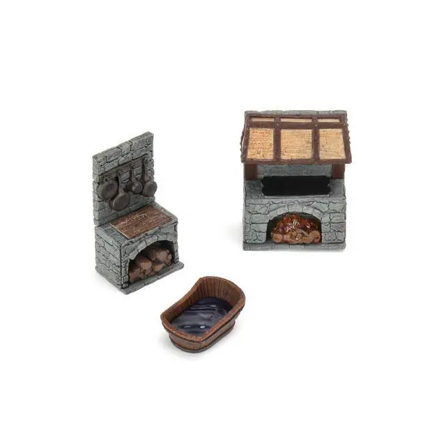 Alt view image 4 of 7 - WizKids Warlock Tiles: Accessory - Kitchen 4D Terrain Minatures | Tabletop Tavern, Dungeons, Wargames, And Roleplaying Terrain Building Set