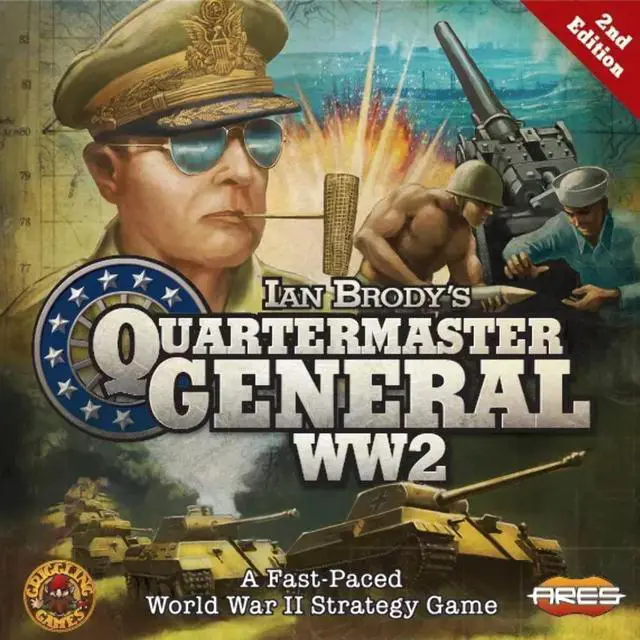Main image of Quartermaster General: WW2 Board Game Second Edition by Ares Games | 2-6 Players | 90-120 Minutes | Age 13+ | World War Two Games