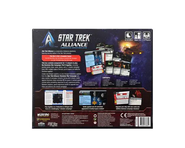 Alt view image 2 of 2 - WizKids Star Trek: Alliance - Dominion War Campaign Part II | Cooperative Miniatures Experience | Tactical Space Combat | For 1-2 Players | Average Playtime Varies | By WizKids