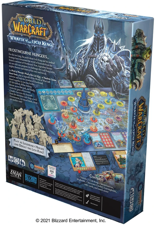 Alt view image 3 of 7 - Pandemic World of Warcraft Wrath of The Lich King | WoW Strategy Game | Cooperative Board Game for Adults and Teens | Ages14+ | 1-5 Players | Avg. Playtime 45-60 Minutes | Made by Z-Man Games