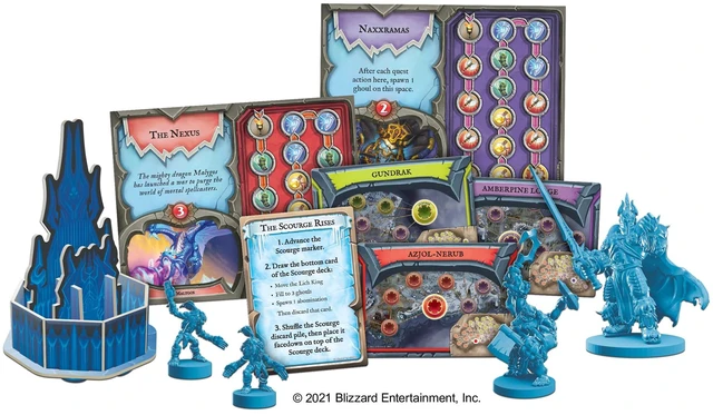Alt view image 6 of 7 - Pandemic World of Warcraft Wrath of The Lich King | WoW Strategy Game | Cooperative Board Game for Adults and Teens | Ages14+ | 1-5 Players | Avg. Playtime 45-60 Minutes | Made by Z-Man Games