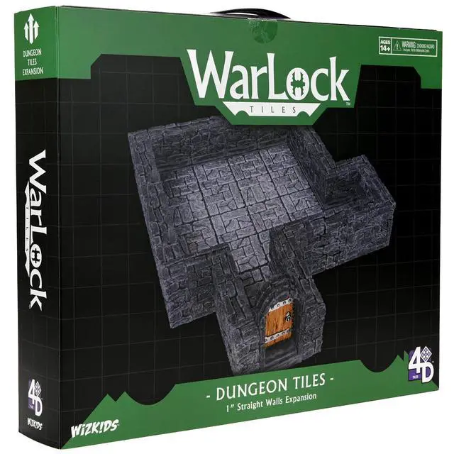 Alt view image 6 of 12 - WarLock Tiles Dungeon Straight Walls 1" Expansion Pack Roleplaying Terrain WizKids